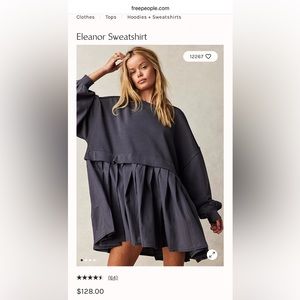 Free People Eleanor Sweatshirt “Peppery Combo” XS NWOT